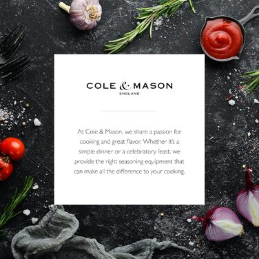 Набір млинків для солі та перцю Cole & Mason Derwent, 190 мм, нержавіюча сталь/акрил, ручні, подарунковий, сірий Precision+