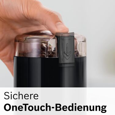 Кавомолка Bosch TSM6A013B, 75 г, чорна. Single