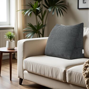 Підлогове подушник-підголівник Johnear для ліжка та дивана, 45x20x35 см, сірий