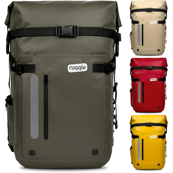 Waterproof Backpack, Versatile, Waterproof Bag, Dry Bag 20/30/45 L, with 3 Outer Pockets, Comfortable, RollTop, Beach, Boat, Kayak, Paddle, Canoe, Hiking, Camping, Fishing, Motorcycle