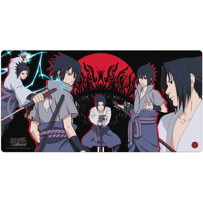 Килимок для миші та клавіатури Head Case Designs Naruto Shippuden XL (60x30 см, Саске) - ігровий, великий, аніме