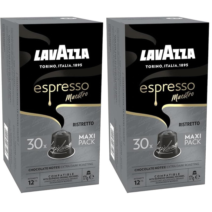 Кава Lavazza Espresso Maestro у капсулах для Nespresso Original, 100 шт, з нотками какао та карамелі, інтенсивність 8/13, темне обсмаження