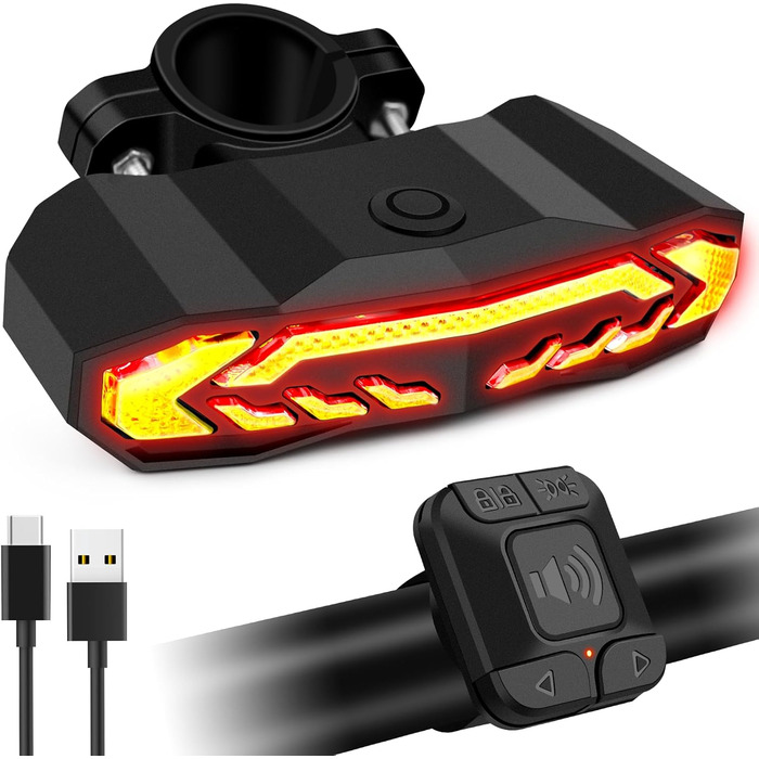 NineLeaf Велосипедна сигналізація з пультом, бездротова, USB-зарядка, антивандальна, водонепроникна, 110 дБ, для велосипеда, мотоцикла, мопеда, скутера