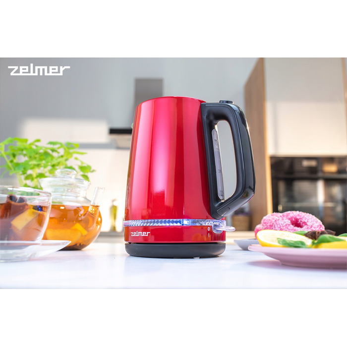 Електричний чайник Zelmer ZCK7921R, 2200 Вт, 1,7 л, червоний