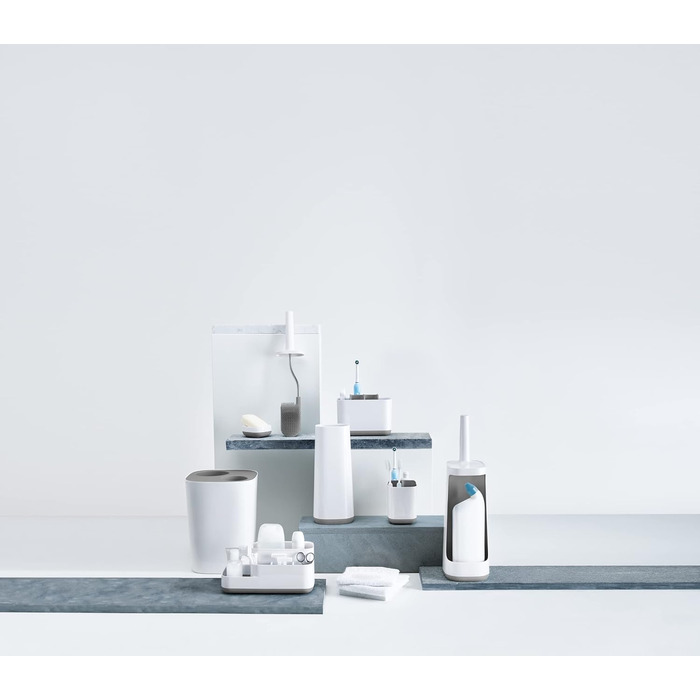 Тримач для зубних щіток Joseph Joseph Easystore, сірий/білий, з неслизьким дном