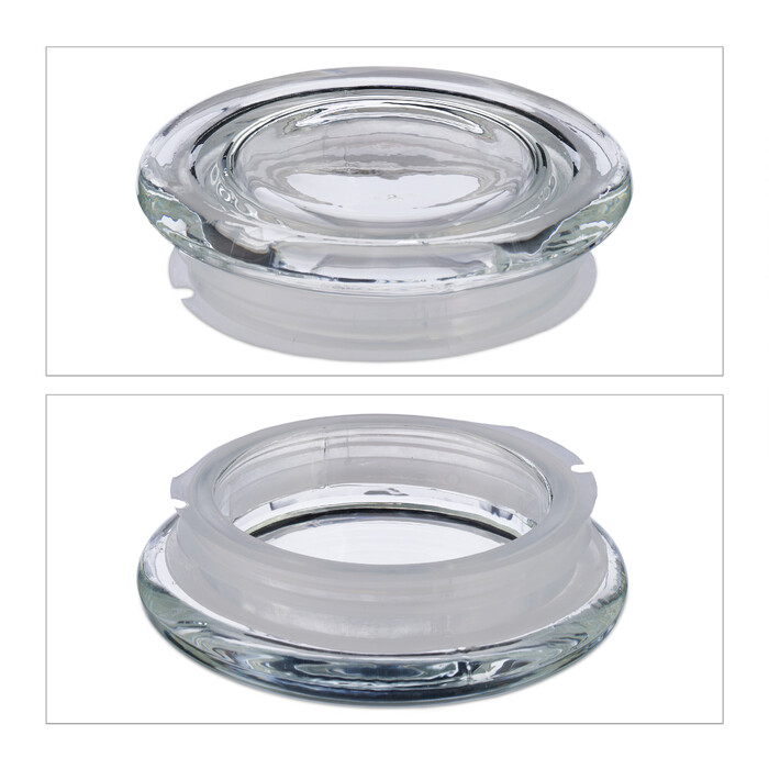 Relaxdays Set of 6 Storage Jars with Lids, 2400 ml