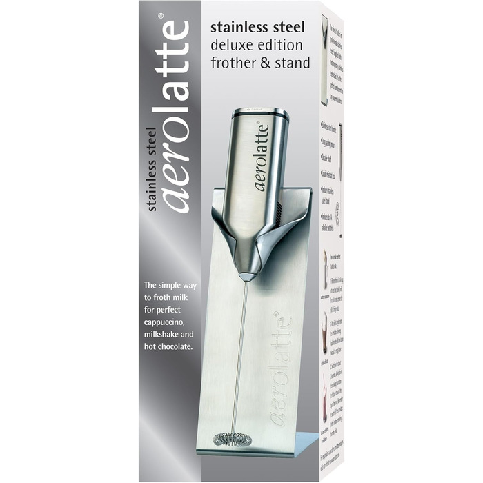 Aerolatte: бездротовий спінювач молока з нержавіючої сталі, з підставкою