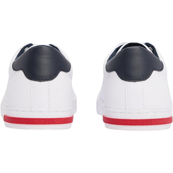 Чоловічі кросівки Tommy Hilfiger Vulcanized Essential з деталями з натуральної шкіри, білі, 43 EU