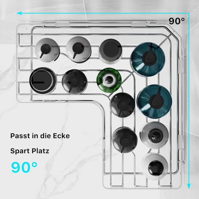 Полиця для душу YIGII без свердління, 3 шт. з нержавіючої сталі, органайзер для ванної кімнати, велика місткість, самоклеюча з мильничкою та 4 гачками, тримач для шампуню, сріблястий (2 шт.)