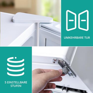 Міні-холодильник SMETA 48L з морозильною камерою, 230V. Тихий настільний холодильник для офісу, кемпінгу, спальні та готелю. Регульований термостат, 39dB, 0-10℃