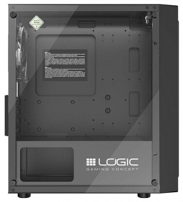 Ігровий комп'ютерний корпус Logic Atos ARGB mini, чорний, 3 вентилятори