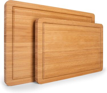 Blumtal Bamboo Cutting Board Wood made from 100% Bamboo XXL - 2cm thick wood board antibacterial - solid cutting board with juice groove - wooden cutting board 45x30x2cm - alternative to plastic cutting board