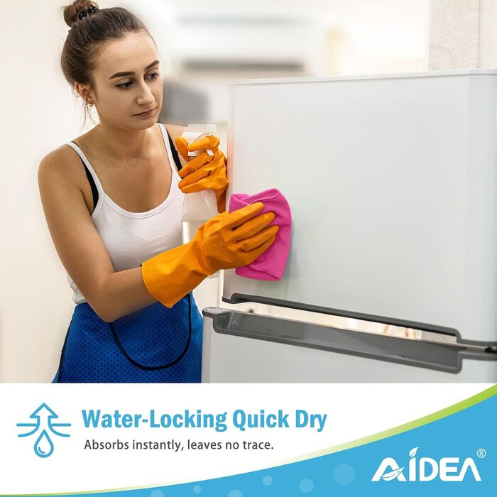 Серветки з мікрофібри AIDEA для прибирання, кухні та авто, м'які та гігроскопічні, без ворсу, 30 x 30 см, рожеві (набір)
