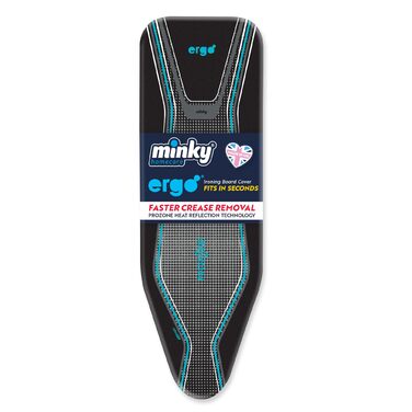 Чохол для прасувальної дошки Minky Ergo, еластичний, товстий, чорний, 122x38 см