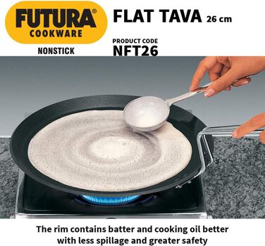 Гриль-плита HAWKINS Futura 25,4 см, антипригарна, з нержавіючою ручкою, чорна
