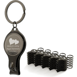 30 Pieces Personalized 4-in-1 Multifunction Bottle Opener, Black Nail Clipper, Wedding Gifts, Brewery, Private, Customizable, Multi-Tool Gifts for Men.