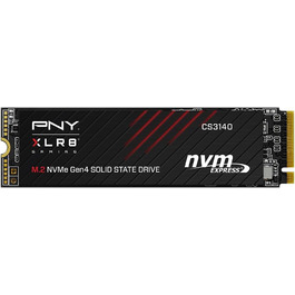 SSD PNY XLR8 CS3140 M.2 NVMe Gen4 x4 1TB - Внутрішній SSD накопичувач, 7500 МБ/с (читання), 5650 МБ/с (запис)