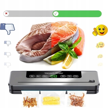 Вакууматор для продуктів, вакуумний пакувальник + 50 пакетів