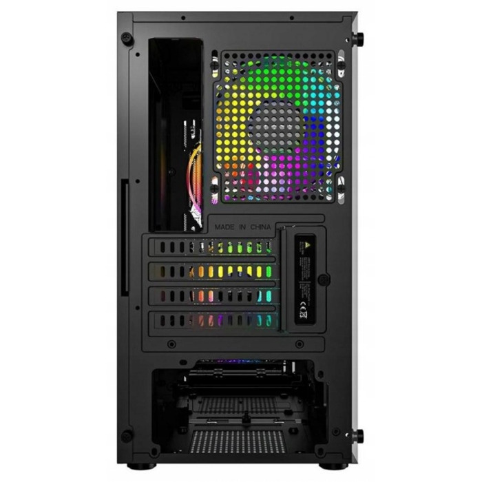 Ігровий комп'ютерний корпус Logic Atos ARGB mini, чорний, 3 вентилятори