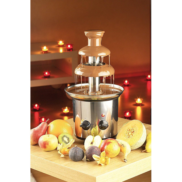 Шоколадний фонтан Rosenstein & Söhne з нержавіючої сталі, 250 Вт