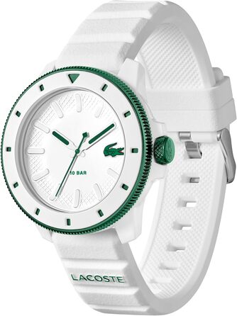 Годинник чоловічий Lacoste 12.12 Scuba на силіконовому ремінці – чорний, синій, зелений, білий, помаранчевий