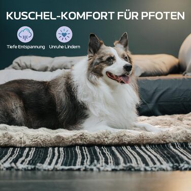 М'який килимок для собак Mora Pets: неслизький, миючий, 76 x 48 см (L-91x60.5 см), коричневий