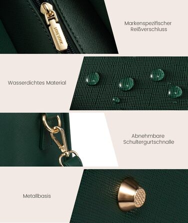 Сумка для ноутбука LOVEVOOK жіноча водонепроникна, сумка для роботи та навчання, бізнес-портфель, 15.6 дюймів (темно-зелений)