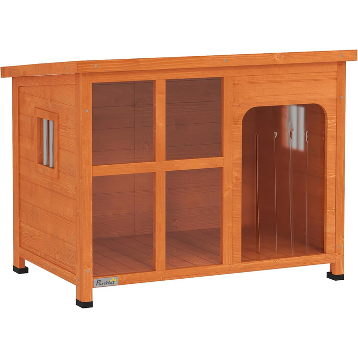 Будка для собак PawHut на вулицю, 90x62x71 см, з асфальтовим дахом та знімним дном