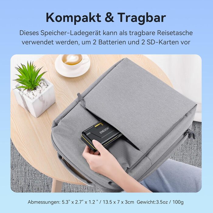 Акумулятор ENEGON LP-E12 та зарядний пристрій 20W Dual для Canon EOS M50 Mark II та інших моделей