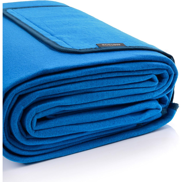 Плед для пікніка Meteor XXL водонепроникний, 150x190 см, синій - термоізольована килимок для кемпінгу, пляжу, саду