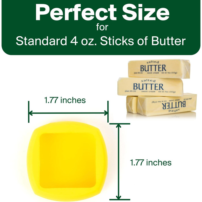 Butter Hugger – Patented Butter Cover – keeps your butter sealed and fresh.