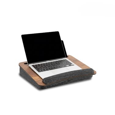 Дерев'яна підставка для ноутбука Vigo Wood (Горіх та Чорний) — ергономічна підставка-подушка