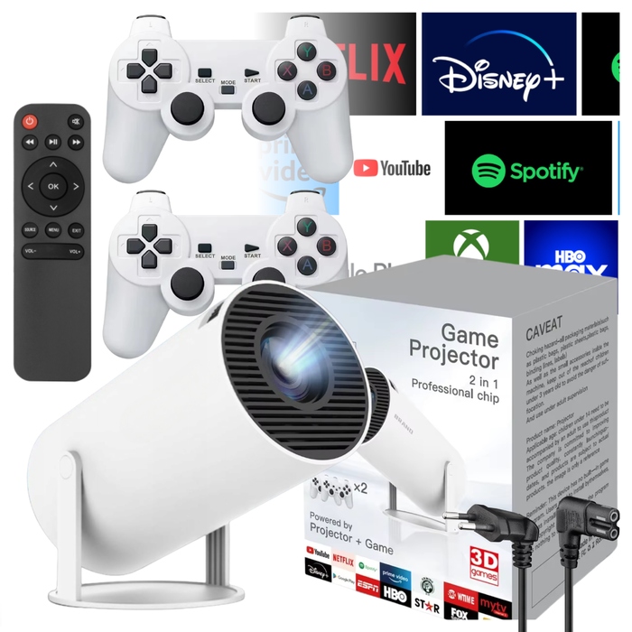 Портативний LED-проектор з Android, 1280x720, білий