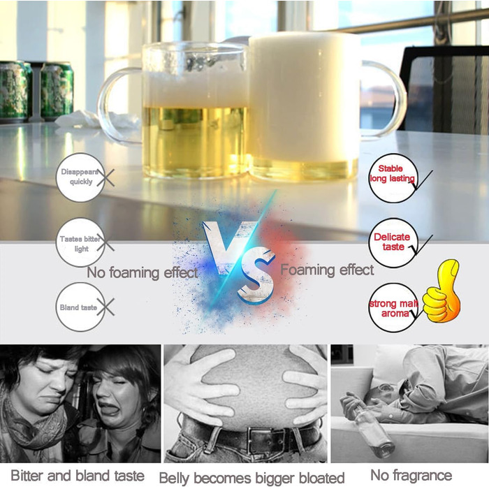 Насос для пива Perfect Draft: диспенсер для дозованого пива з банок, генератор пінки, для дому, срібний