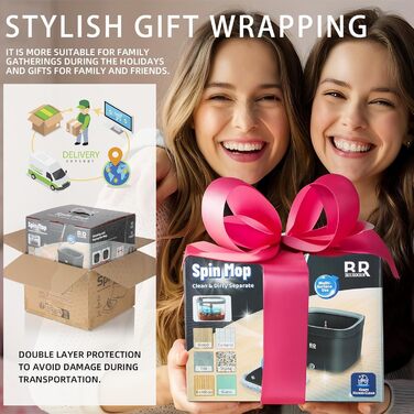 Набір для миття підлоги Spin Mop з віджимом 360° та мікрофіброю, телескопічний подовжувач, набір для прибирання