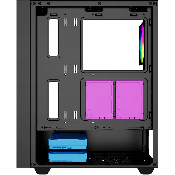 Ігровий корпус для ПК Gembird Fornax 4000 ARGB ATX Midi Tower, скло, чорний