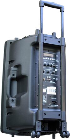 E-Lektron EL38-M MK-III: Портативна акустична система 900W з Bluetooth, MP3, USB, SD, FM, 2 мікрофонами та пультом - Звукове обладнання для вечірок та заходів