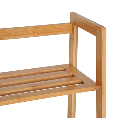 HOMCOM Bookshelf Standing Shelf with 4 Levels Storage Shelf made of Bamboo Office Shelf for Living Room, Bedroom, Office, Natural | Aosom