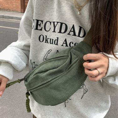 Чоловіча/Жіноча поясна сумка Cordura, унісекс, зелена, з регульованим ремінцем