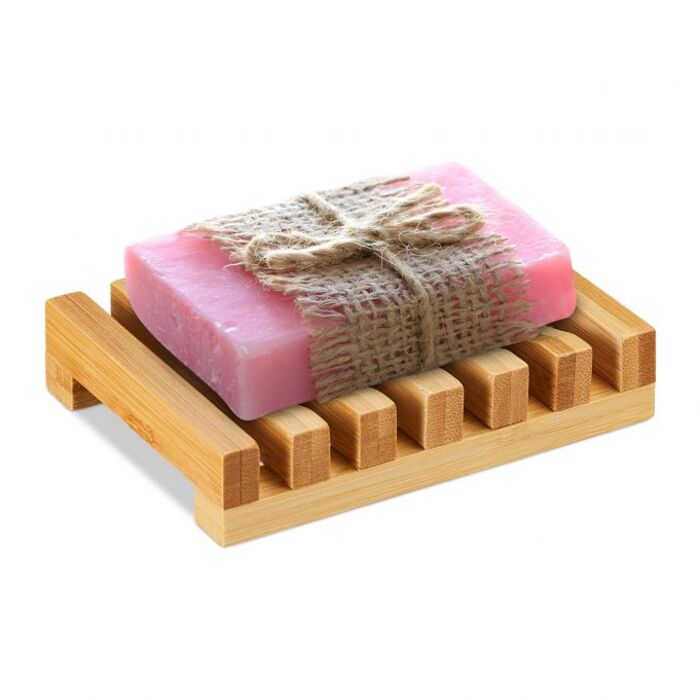 Relaxdays Soap Dish Bamboo