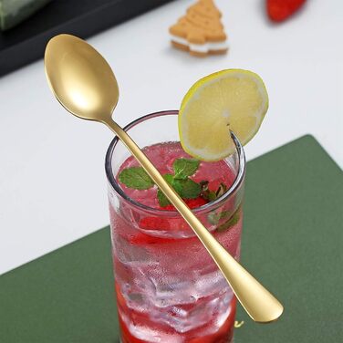 Набір ложок для коктейлів та напоїв Kyraton Edelstahl (6 шт.) з чорним титановим покриттям