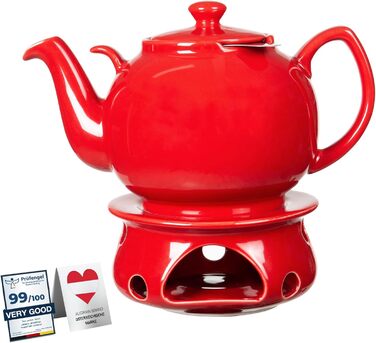 Керамічний чайник Urban Lifestyle LIVERPOOL з ситечком із нержавіючої сталі, 1.1 л, червоний