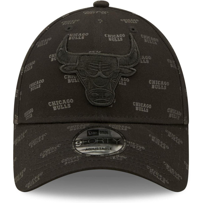 Кепка New Era Chicago Bulls NBA Monogram AOP Snapback 9Forty чорна, універсальний розмір