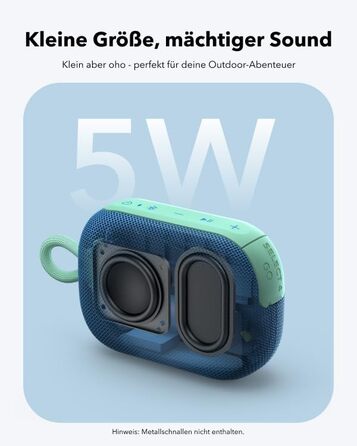 Soundcore Anker Select 4 Go Bluetooth Портативна Колонка, IP69, 20 годин роботи, для душу, відпочинку та подорожей (Blue)