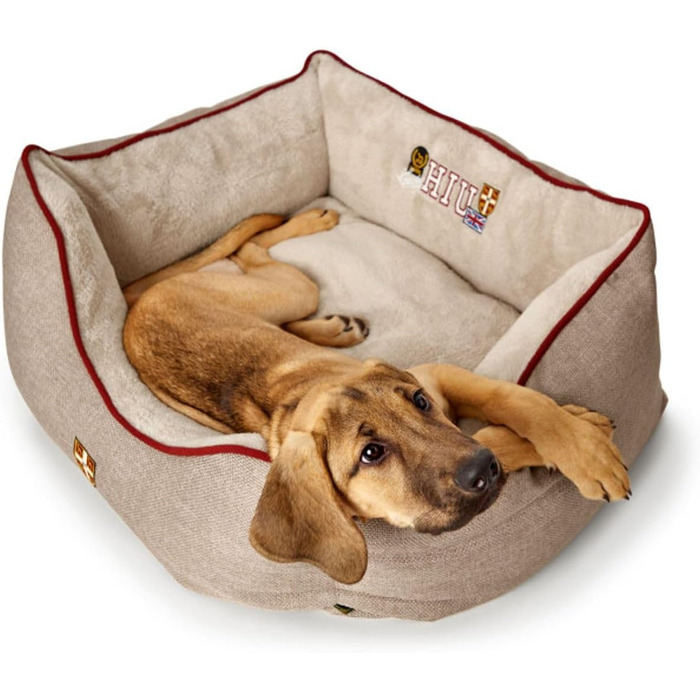 Диван-ліжко для собак HUNTER Hundesofa UNIVERSITY, бежевий, розмір M, знімний чохол, зручний дизайн