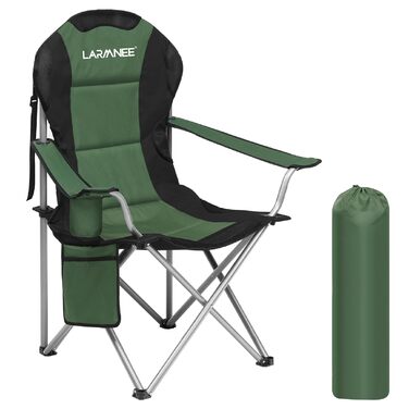 Складний кемпінговий стілець для пікніка, саду та пляжу EBK01LC02 (Зелений + Чорний)