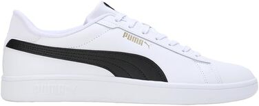Кросівки Puma Smash 3.0 L для чоловіків, шкіряні, чорні (44.5 EU, White Black Gold)