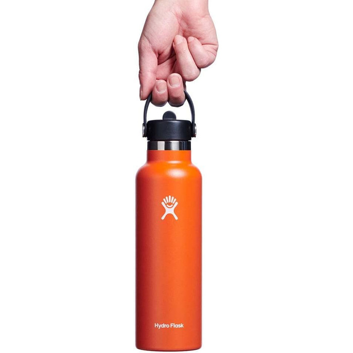 HYDRO FLASK - 21oz (621ml) Water Bottle with Straw Lid - Vacuum Insulated, Reusable Stainless Steel Bottle - Leak-Proof Lid - Hot & Cold - Small Opening - Mesa