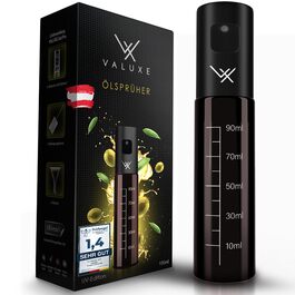 Розпилювач для олії та оцту VALUXE® з УФ-захистом, скляний, чорний - дозатор для оливкової олії, розпилювач олії 100 мл