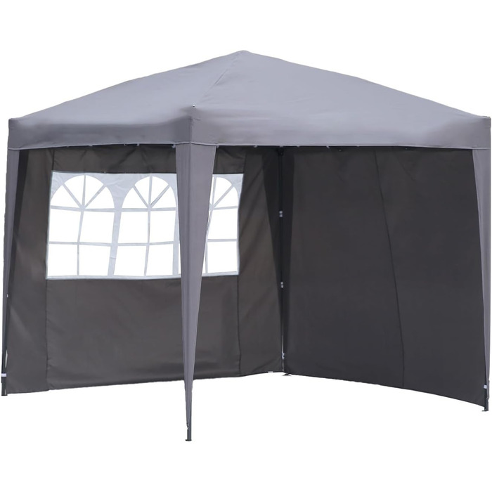 2.5x2.5m Folding Terrace Roof, Water-Repellent, Made of Steel and Polyester